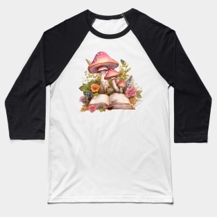 Magical Mushroom Spellbook Baseball T-Shirt